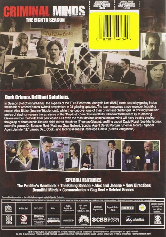 Criminal Minds: the Eighth Season／ [DVD] [Import] 71pNz+L1zUL._UF894,1000_QL80_.jpg